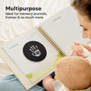 2-Pack Round Inkless Baby Hand and Footprint Kit - Mess Free Ink Pad for Newborn Keepsake, Dog Nose & Paw Print Kit, Clean Touch Ink Pad for Baby Hand & Footprints, Ideal New Mom Gifts (Silver) by TinyTreasures Baby Boutique