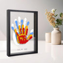 Family Handprint Kit - DIY Baby Handprint and Footprint Keepsake Frame for Newborns & Toddlers, 6 Colors by TinyTreasures Baby Boutique