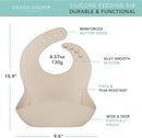 Loulou Lollipop Soft, Waterproof Silicone Feeding Bib by TinyTreasures Baby Boutique