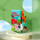 Baby Soft Cloth Crinkle Books Early Education Interactive Stroller Car Seat Sensory Toys with Tails Newborn Development Gifts for 0-6 Months Infants Toddler Baby Boys Girls(Jungle & Farm) by TinyTreasures Baby Boutique