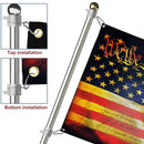 FLAGWIX 3x5 ft American Patriotic Gadsden Flag - Double Sided, Heavy Duty Canvas, Fade Resistant - Patriotic American House Flags, 4th of July Decorations For Indoor, Outdoor Decor Flag with Grommets by GreenHaven Gardens