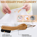 TAKAVU Stain Brush, Laundry Brush for Stain Removal, Natural Black Boar Bristle Cleaning Brush with Ergonomic Handle, Suitable for Delicate Fabrics Without Damage, Perfect Laundry, Shoes, Boots, Home by CozyNest Decor