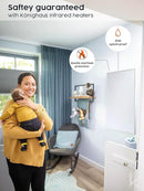 Infrared Space Heater - suited for smaller rooms - potent & energy efficient electric heating - wall-mounted - warms up quickly - over-heating protection - no noise - no maintenance - pleasant warmth by CozyNest Decor