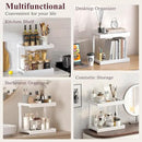 MARTY 2 Tier 15.75"x8.9" Large Countertop Shelf Organizer Spice Rack, Coffee Station Organizer for Mugs Cups, Wooden Shelf Desktop Storage Organizer for Kitchen Bathroom Home Office (White) by CozyNest Decor