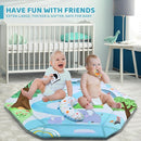 Baby Gym Play Mat, 8-in-1 Tummy Time Mat & Ball Pit with 6 Toys, Washable Baby Activity Play Mat for Visual, Hearing, Sensory, Motor Development, Baby Toys Gift for Toddler Infant 0-3-6-9-12 Months by TinyTreasures Baby Boutique