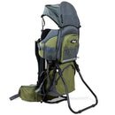 ClevrPlus Canyonero Camping Baby Backpack Hiking Kid Toddler Child Carrier with Stand and Sun Shade Visor, Army Green by TinyTreasures Baby Boutique