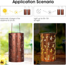 2 Pack Solar Lanterns Outdoor Hanging Lantern Lights, Dragonfly Hollowed-Out Metal Decor Lantern, Waterproof LED Decorative Garden Light - Delicate Garden Decoration for Patio, Yard by GreenHaven Gardens