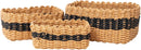 Small baskets for Organizing,Cute woven Storage basket with recycled paper rope for Shelves Bathroom,Little decorative basket,Set of 3 (Desert&Black) by GreenHaven Gardens