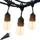 Brightech Ambience Pro - Waterproof LED Outdoor String Lights - 15 Hanging, Dimmable 2W Vintage Edison Bulbs - 48 Ft Commercial Grade Patio Lights Create Cafe Ambience in Your Backyard by GreenHaven Gardens