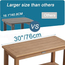 30'' Large Shower Bench Seat, Poly Lumber Bath Stool for Inside Shower Waterproof, HDPS Bathroom Chair for Shaving Legs with Adjustable Feet, Non-Slip & No Maintenance, Brown (30 x 13 Inches) by TinyTreasures Baby Boutique