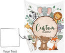 Personalized Nursery Crib Bedding Set: Custom Name 5 Piece Baby Crib Sets with Animal Theme - Toddler Double Layer Blanket Set, Comfortable Crib Bed Sheets for Baby Grils by TinyTreasures Baby Boutique