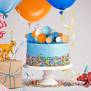 75 Pieces Cake Balls Topper Decorations Foam Cupcake Topper Mini Balloon Cake Topper Balls Cake Picks for Cake Deco Birthday Party Wedding（Orange,Yellow,Blue,White） by TinyTreasures Baby Boutique