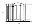 Ingenuity Multi-Use Decorative Extra Tall Walk-Thru Baby Gate, Fits Openings 28.5-48 Inch (Pack of 1), Black Metal, for Doorways and Stairways, 36' Tall Baby and Pet Gate, Black, One Size by TinyTreasures Baby Boutique