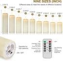 Flameless Flickering Battery Operated Candles 9PACK Real Wax Pillar LED Candles with 10-Key Remote Control and 24 Hours Timer for Wedding, Party, Home Decoration (Ivory) by GreenHaven Gardens