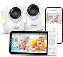 ieGeek 5.5’’ Split-Screen Baby Monitor,2.5K UHD Baby Monitor with 2 Cameras and Audio,Night Light,Prone Sleeping&Cry Detection,Two-Way Talk,Night Vision,2.4G&5Ghz WiFi App Control,4000mAh Battery by TinyTreasures Baby Boutique
