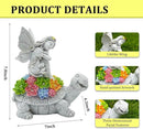 Choies Solar Angel Garden Statue Outdoor,Little Angel Sitting on Turtle Garden Sculpture for Outside,Angels Figurines Gifts for Women,Mom,Angel Outdoor Decoration for Home,Garden,Patio,Yard by GreenHaven Gardens
