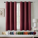 MIULEE Burgundy Red Blackout Curtains - Thermal Insulated Bedroom Curtains Room Darkening Drapes for Living Room Kitchen Christmas Grommet Top Window Treatment, 40 x 54 Inches Long, 2 Panels by TinyTreasures Baby Boutique