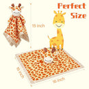 Pro Goleem Giraffe Loveys for Babies Soft Security Blanket Snuggle Toy Stuffed Animal Blanket Unisex Baby Lovie Baby Gifts for Infant and Toddler 16 Inch by TinyTreasures Baby Boutique