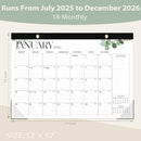 Desk Calendar 2025-2026, 18 Months (July 2025 to December 2026) - Large Size 17" x 12" Desktop/Wall Monthly Calendar with To Do List, Personal Desk Calendar Planner for Home, School, Office - Leaf by TinyTreasures Baby Boutique