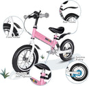 Balance Bike 2 in 1,The Dual Use of a Kids Balance Bike and Kids Bike,12 14 Inches for 2-6 Years Old,with Shock Absorbers, Fenders, Pedals, Auxiliary Wheels by TinyTreasures Baby Boutique