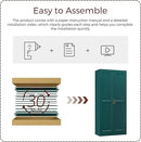 71" Metal Pantry Cabinet, Tall Kitchen Pantry Storage Cabinet with 4 Adjustable Shelves and Gold Handles, Green Cupboard for Kitchen, Dining Room, Living Room by CozyNest Decor