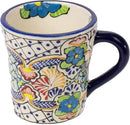 Encantada Handmade Hand-Painted Authentic Mexican Pottery Mugs (Multi Blue Green) by CozyNest Decor