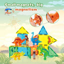 Dinosaur Magnetic Tiles,Animals Magnet Building Blocks Toys Dino World,3D STEM Educational Magnet Tiles for Boys Girls Kids Age 3 4 5 6 7 8 by TinyTreasures Baby Boutique