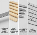 SHIKORI Kabob Skewers,BBQ Barbecue Skewers,Stainless Steel Sticks,23 Inch Heavy Duty Large Wide Reusable,with Nonslip Wooden-6 Pcs by GreenHaven Gardens