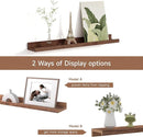 Picture Ledge Shelf for Wall, Floating Shelves Set of 4, 24 Inch Long Nursery Book Shelves for Toys Storage, Kids Bookshelf Wall Mounted for Books Photo Frames, Walnut by TinyTreasures Baby Boutique