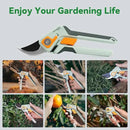 PrunePro 8" Professional Pruning Shears for Gardening Bypass Hand Pruner Stainless Steel Sharp Garden Scissors Plant Flower Rose Garden Clipper - 3 Pack by GreenHaven Gardens