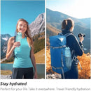 32oz Motivational Water Bottles with Time Marker & Fruit Strainer, Transparent Gradient Color Water Bottle with Times to Drink, Leakproof & BPA Free, Reusable Bottle with Strap (No Straw) by CozyNest Decor