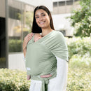 Comfy Cubs Baby Wrap Carrier - Soft & Secure Fit Cotton Blend Baby Carrier Newborn to Toddler - Hands-Free & Lightweight Infant Wrap - Adjustable, One Size Fits All Toddler Sling - Fern by TinyTreasures Baby Boutique