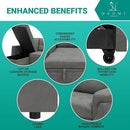 Naomi Home Transform Any Space: Sleeper Sectional Sofa with Convertible Sofa Bed & Inviting Chaise. Find Tranquil Comfort with Stress-Relieving Design & Durable Cushions - Gray/Velvet by CozyNest Decor