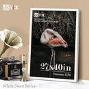 VCK 27x40 Solid Wood Poster Frames Set of 3, Exclusive Woodgrain White Picture Frame, Wall Mounting Hanging by CozyNest Decor