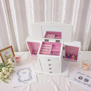 Jewelry Box,White Wooden Jewelry Box With Top Mirror, Jewelry Organizer Wooden Is Suitable For Storing Rings,Bracelets,Necklaces Etc by TinyTreasures Baby Boutique