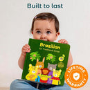 Cali's Books Brazilian Nursery Rhymes Book - Sound Books for Toddlers 1-3 Years Old - Interactive & Educational Music Toys for Bilingual Children with Lyrics & Translations - Musical Gifts for Kids by TinyTreasures Baby Boutique