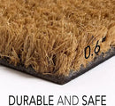 PLUS Haven Pure Coco Coir Doormat with Heavy-Duty Backing (Hello 1) by CozyNest Decor