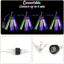 Outdoor Halloween Lights, 2-Pack Meteor Shower Lights Outdoor Waterproof, Total 432 LED 18 Tubes Snow Cascading String Lights Plug in for Party Garden Halloween Decorations (Orange Purple and Green) by GreenHaven Gardens