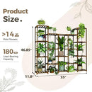 Bamworld Large Hanging Plant Stand Indoor Tall Plant Shelf Outdoor 14 Pots Large Plant Rack for Living Room Patio, Balcony and Garden by GreenHaven Gardens