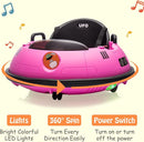 12V Electric Ride on Bumper Car for Toddlers, Kids Bumper Car with Remote Control, 360 Degree Spin, LED Lights, Dual Joysticks, Safety Belt for 18+ Months Kids, Pink by TinyTreasures Baby Boutique