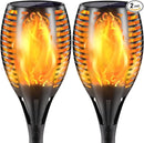 Upgraded Larger Solar Torch Lights, 43" Flickering Flame Solar Lights, Waterproof Outdoor Solar Landscape Decoration Lighting 96 LED Auto On/Off Garden Patio Yard Pathway,Black 2 Pack (2) by GreenHaven Gardens