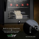 Nutrichef 24 Bottle Wine Fridge | Single Zone Wine Chiller | Adjustable Temperature Control 41°F to 64°F | Ultra Quiet Operation | Wine Cooler For Home & Office | Free Standing 29x16x17 IN by CozyNest Decor