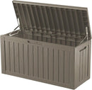 80 Gallon Waterproof Large Resin Deck Box Indoor/Outdoor Lockable Storage Container and Seating for Garden, Pool, and Patio (80 Gallon, Grey) by GreenHaven Gardens