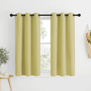 NICETOWN Room Darkening Curtains & Drapes for Kitchen - Thermal Insulated Solid Grommet Top Room Darkening Panels/Draperies for Bedroom/Living Room (Paler Yellow, 1 Pair, 34 x 50 Inch) by TinyTreasures Baby Boutique