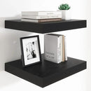 Heimlove 12 Inch Deep Floating Shelves, 16 x 12 inches Long Wall Shelf, Large Extra Display Shelf & Storage Shelf, Rustic Wood Wall Shelves for Fireplace Mantel, Black - 2Pack by CozyNest Decor