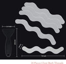 USA Patented Anti Slip Shower Stickers 24 PCS Safety Bathtub Strips Adhesive Decals with Premium Scraper for Bath Tub Shower Stairs by TinyTreasures Baby Boutique