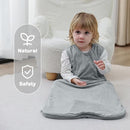 Mosebears Unisex Baby Sleep Sack 1.0 TOG, Supersoft Rayon Made from Bamboo Wearable Blanket with 2-Way Zipper (Grey,18-36 Months) by TinyTreasures Baby Boutique