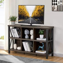FATORRI Rustic 6 Cube Storage Organizer with Shelf, Wood and Metal Cubby Bookcase, Industrial Horizontal Bookshelf for Living Room, Home Office (Walnut Brown, 47 Inch) by CozyNest Decor