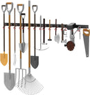 WALMANN All Metal 64 Inch Wall Mount Garden Tool Organizer for Garage, Mop and Broom Holder, Yard Tool Storage Rack for Rake, Shovel, Spade, Mop, Broom(4 Rails, 16 Hooks) by GreenHaven Gardens
