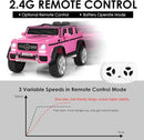 Costzon Ride on Car, Licensed Mercedes-Benz Maybach, 12V Battery Powered Vehicle Toy w/ 2 Motors, Remote Control, 3 Speeds, Lights, Horn, Music, Aux, Storage, Truck, Electric Car for Kids (Pink) by TinyTreasures Baby Boutique